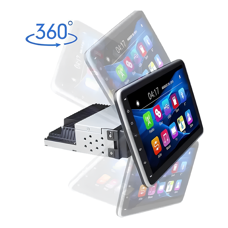 Multimídia 1 DIN Universal V2 Octa 4G Rotativa 10" + Câmera de Ré
