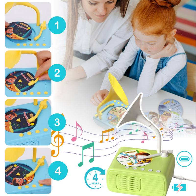Jouet éducatif gramophone rétro
