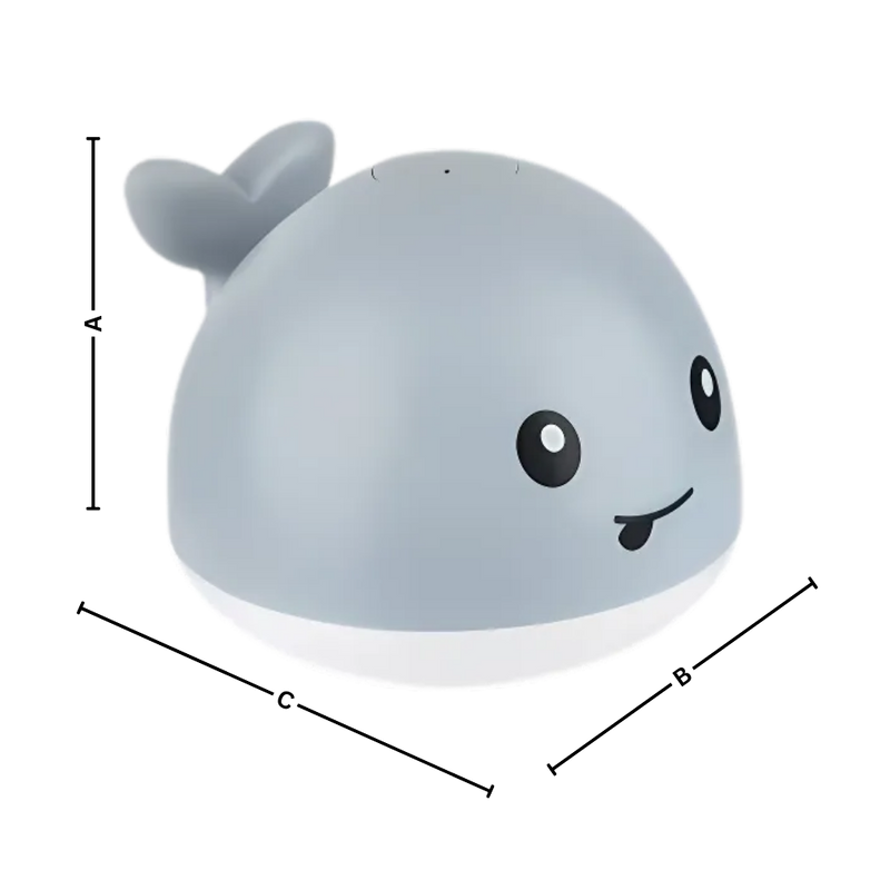 Jouet de bain interactif en forme de baleine avec lumières