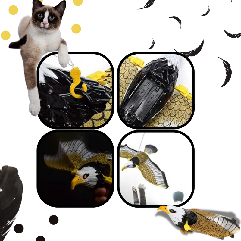 Jouet oiseau volant pour chat à suspendre